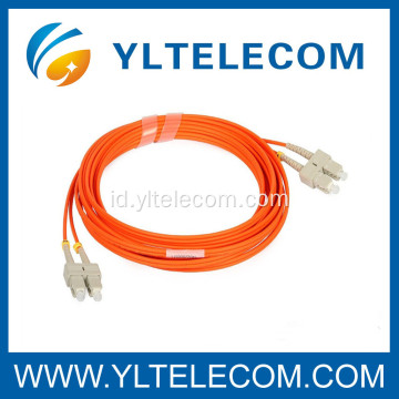 SC Fiber Optic Patch Cord 62.5um / 125um MM PVC Atau LSZH Insertion Loss 0.2dB